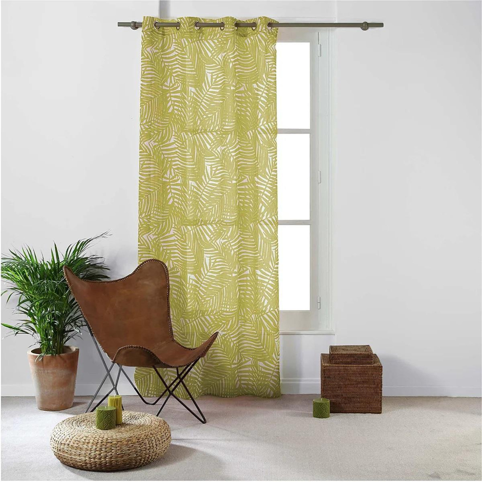 Voir la diapositive 6 : Eden Voilage a oeillets eucalys design et moderne
