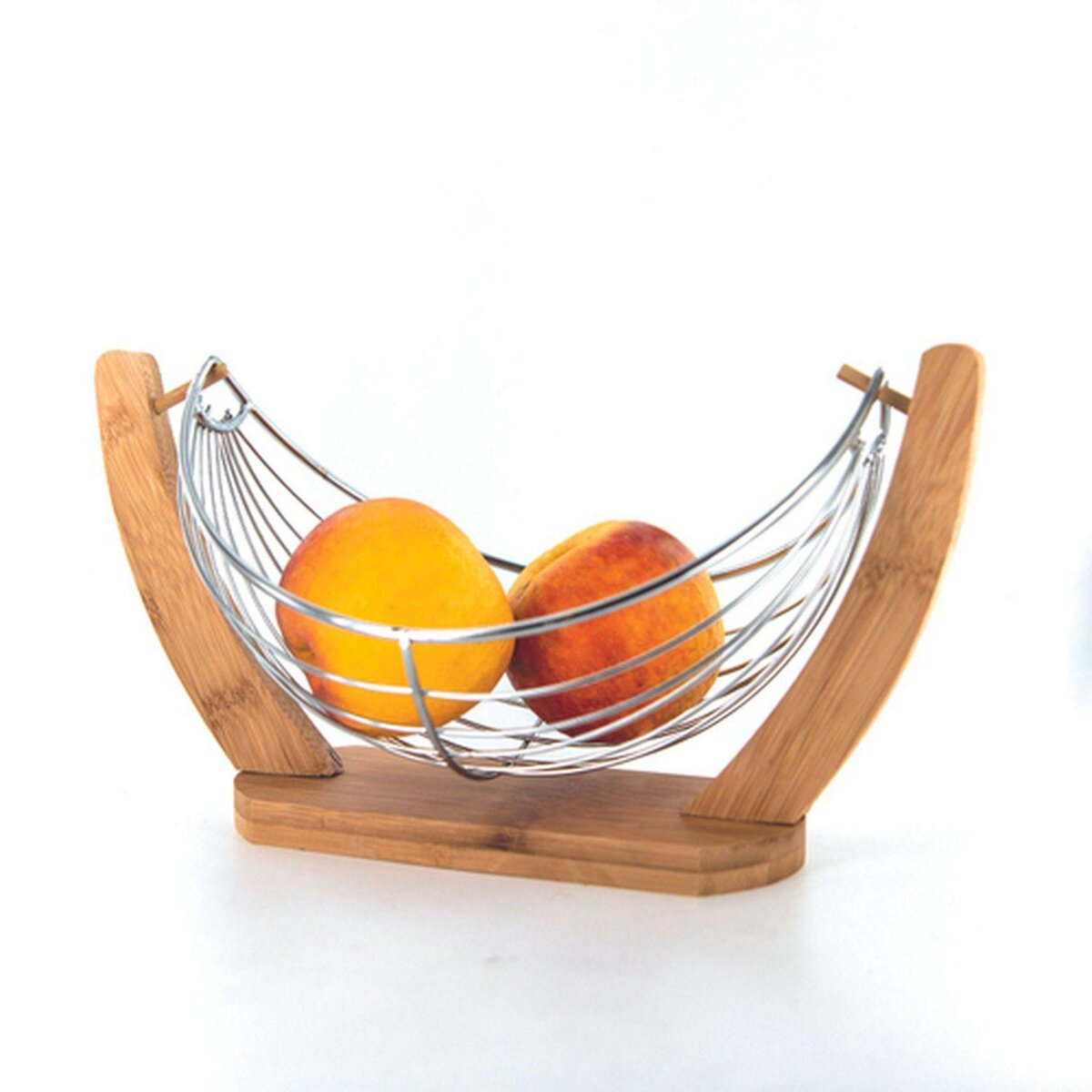 The Home Deco Factory Corbeille à fruits design bambou et inox Cook