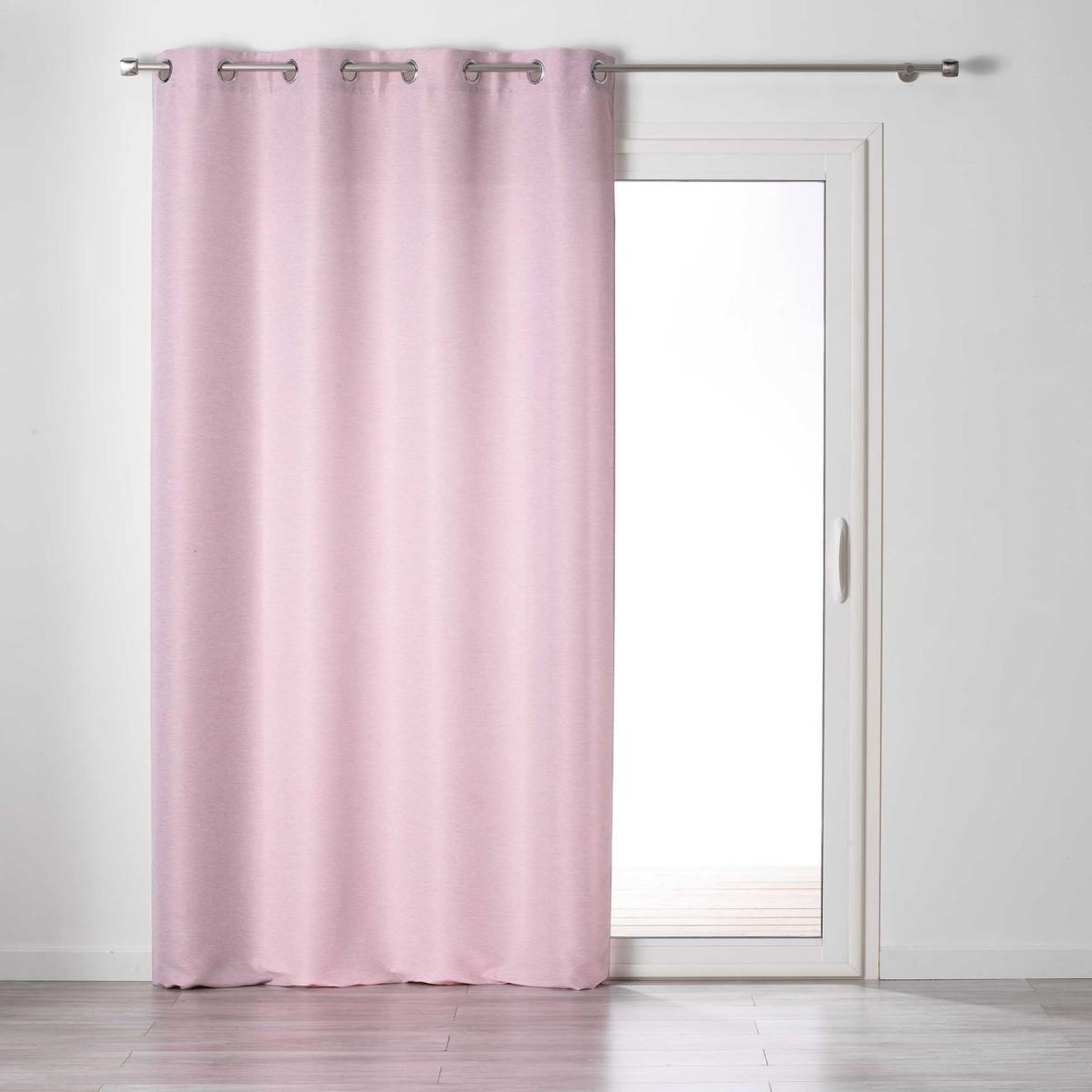 Douceur d'Intérieur Rideau à oeillets tamisant  glory  140x240cm rose