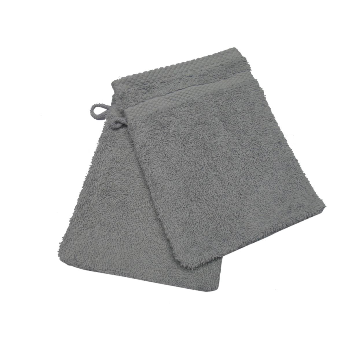 ACTUEL Lot de 2 gants de toilette unis en coton 500 g/m²