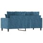 Voir la diapositive 5 : VIDAXL Canape a 2 places Bleu 140 cm Velours