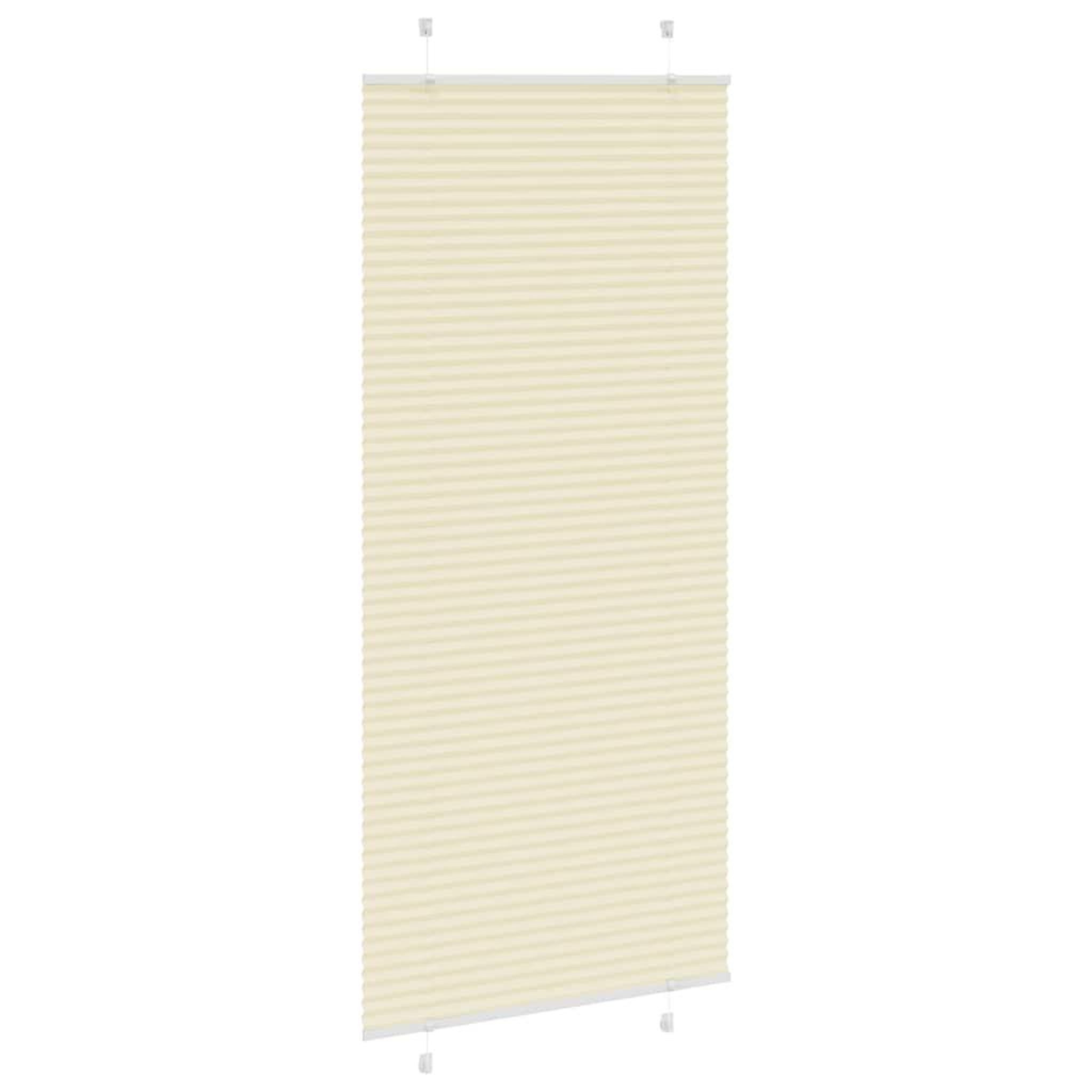 Voir la diapositive 4 : VIDAXL Store plisse creme 95x200 cm largeur du tissu 94,4 cm polyester