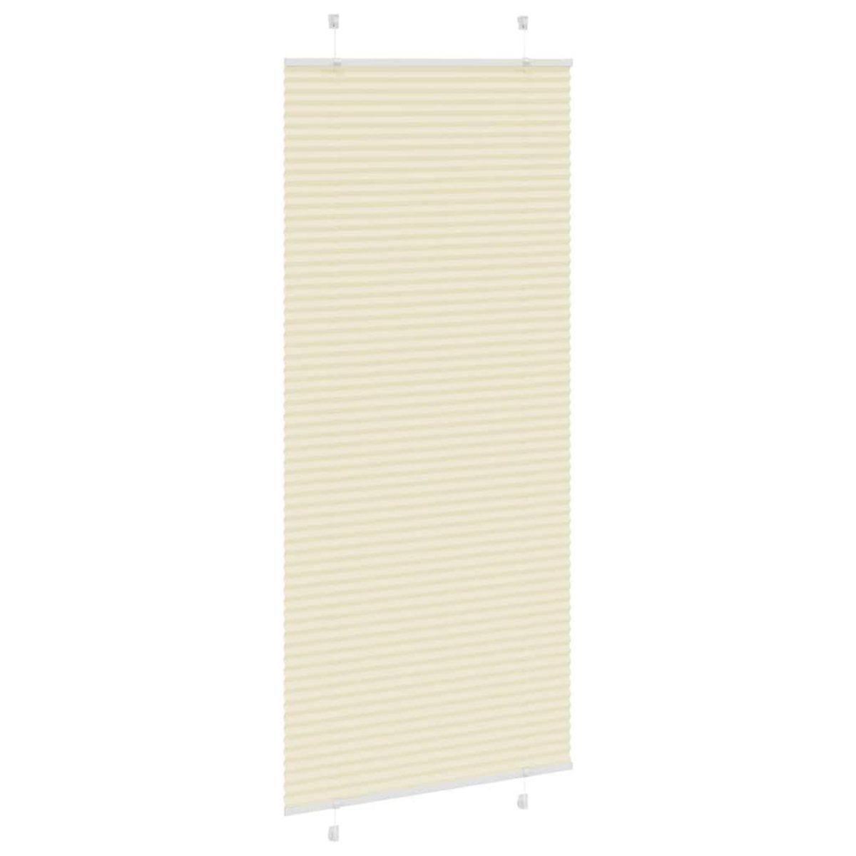 VIDAXL Store plisse creme 95x200 cm largeur du tissu 94,4 cm polyester