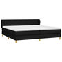 Voir la diapositive 3 : VIDAXL Sommier a lattes de lit avec matelas Noir 200x200 cm Tissu