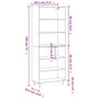 Voir la diapositive 6 : VIDAXL Buffet noir 69,5x32,5x180 cm bois d'ingenierie