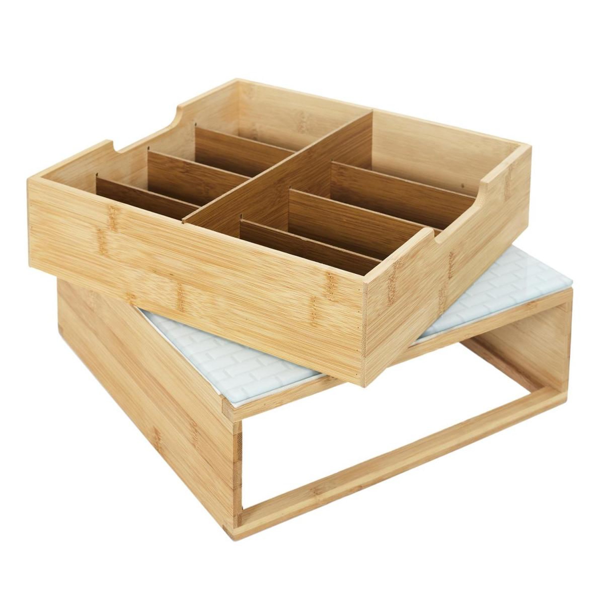 Voir la diapositive 6 : The Home Deco Factory Porte-Capsules avec Tiroir  Brooklyn  30cm Blanc