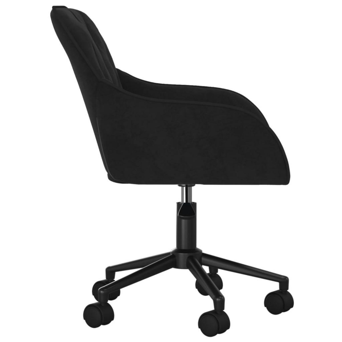 VIDAXL Chaise pivotante de bureau Noir Velours