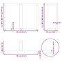 Voir la diapositive 6 : VIDAXL Pieds de table a manger forme de T 2 pcs 90x35x(72-73) cm acier