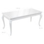 Voir la diapositive 6 : VIDAXL Table a manger 179x89x81 cm Blanc brillant