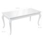 Voir la diapositive 6 : VIDAXL Table a manger 179x89x81 cm Blanc brillant