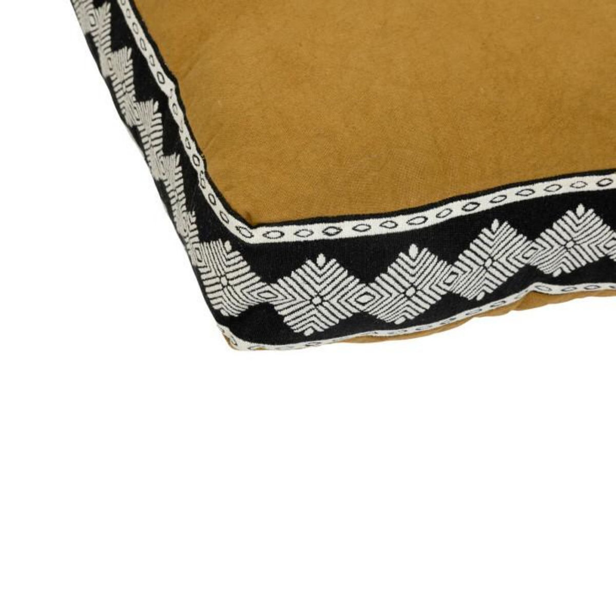 ATMOSPHERA Coussin de Sol Jacquard  Inuit Dreams  48x48cm Ocre