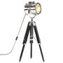 Voir la diapositive 1 : VIDAXL Lampadaire a trepied Noir Bois de manguier massif 69 cm
