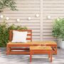 Voir la diapositive 3 : VIDAXL Canape de jardin sans accoudoirs repose-pieds bois pin massif