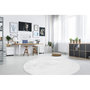 Voir la diapositive 2 : Paris Prix Tapis Rond à Poils Longs  Rabbit  160cm Blanc