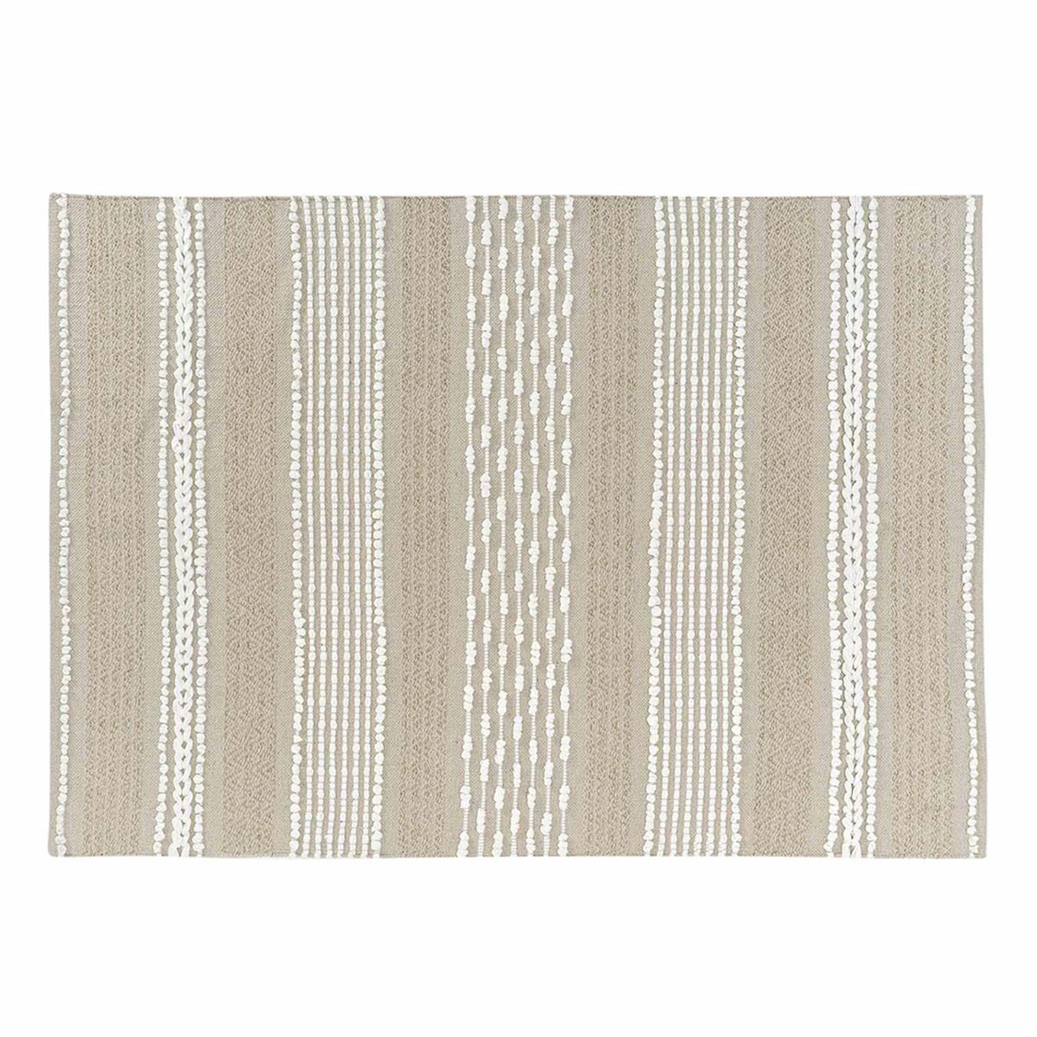 Douceur d'Intérieur Tapis déco  blanca  120x170cm naturel & blanc