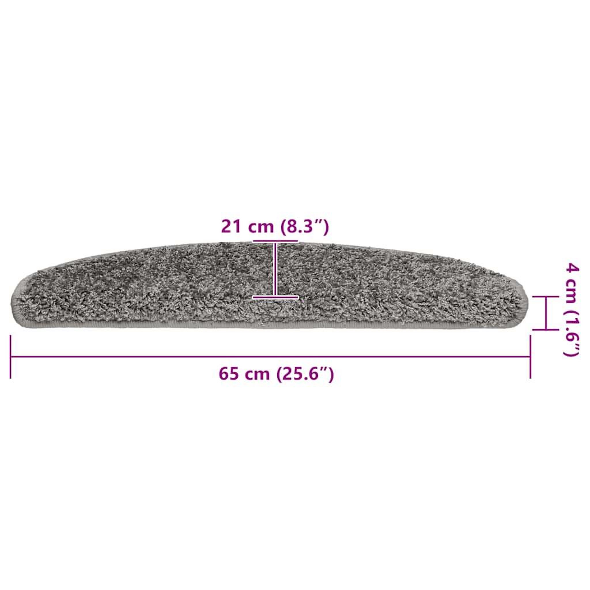 Voir la diapositive 6 : VIDAXL Tapis d'escalier 20 pcs gris 65x21x4 cm