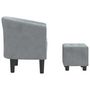 Voir la diapositive 4 : VIDAXL Chaise cabriolet avec repose-pied gris fonce velours