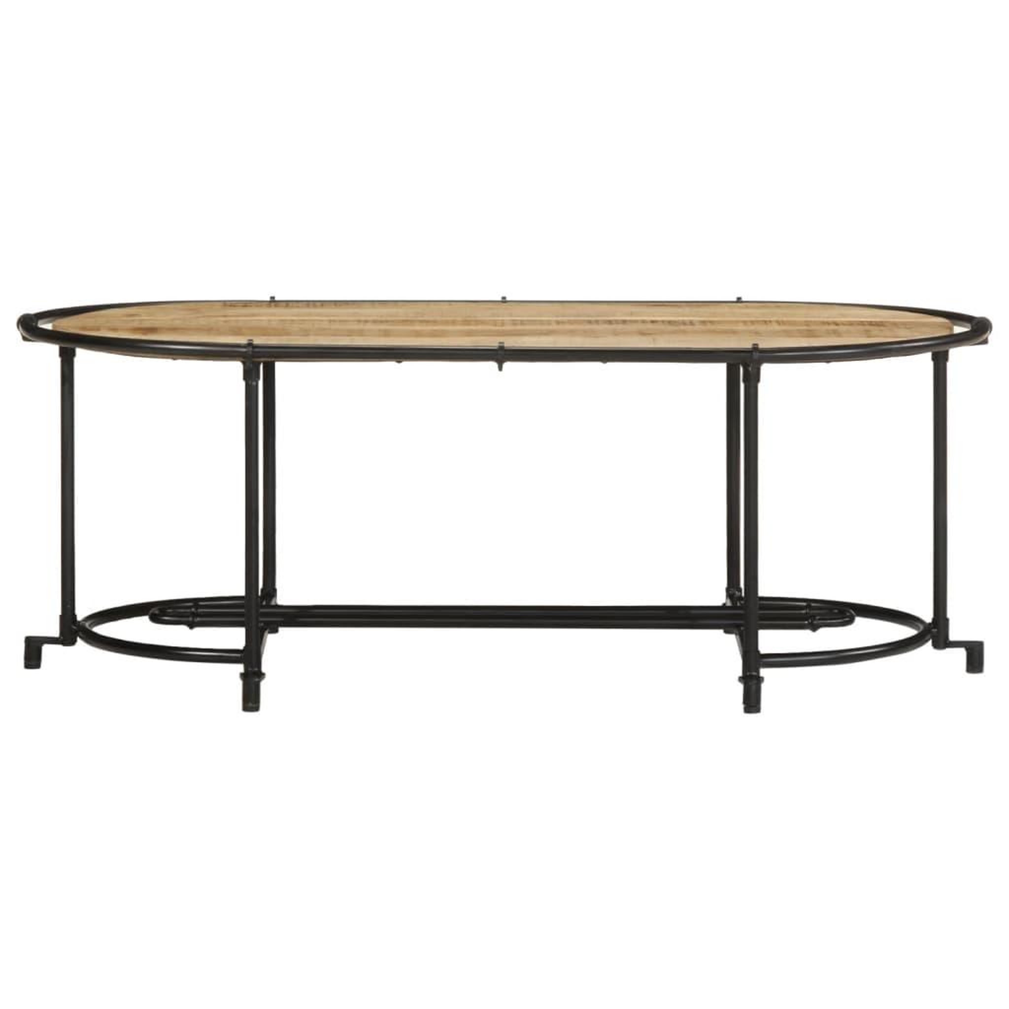 Voir la diapositive 4 : VIDAXL Table basse 110x55x40 cm bois de manguier massif brut
