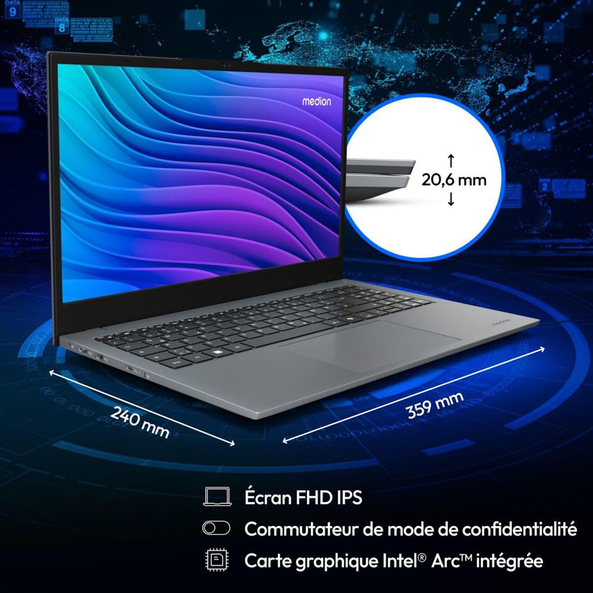 Medion Ordinateur portable AKOYA E15443 MD62621