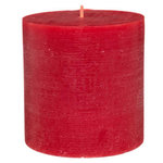 COMPTOIR DE LA BOUGIE Bougie Cylindrique  Rustic  10cm Rouge