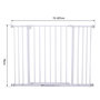 Voir la diapositive 3 : PAWHUT Barrière de sécurité longueur réglable dim. 76-107l x 76H cm sans perçage métal plastique blanc