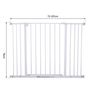 Voir la diapositive 3 : PAWHUT Barrière de sécurité longueur réglable dim. 76-107l x 76H cm sans perçage métal plastique blanc