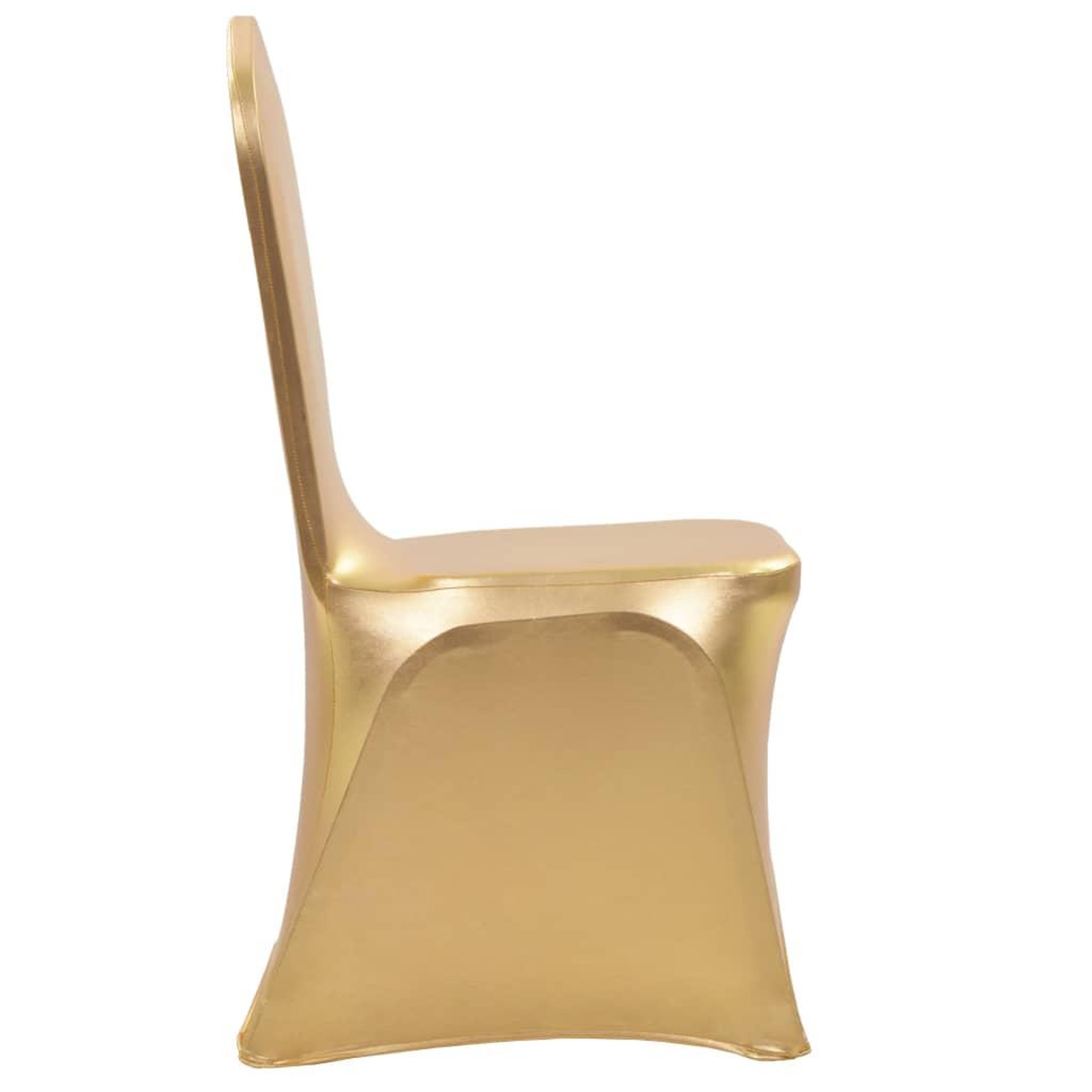 Voir la diapositive 3 : VIDAXL Housses extensibles de chaise 6 pcs Dore