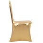 Voir la diapositive 3 : VIDAXL Housses extensibles de chaise 6 pcs Dore