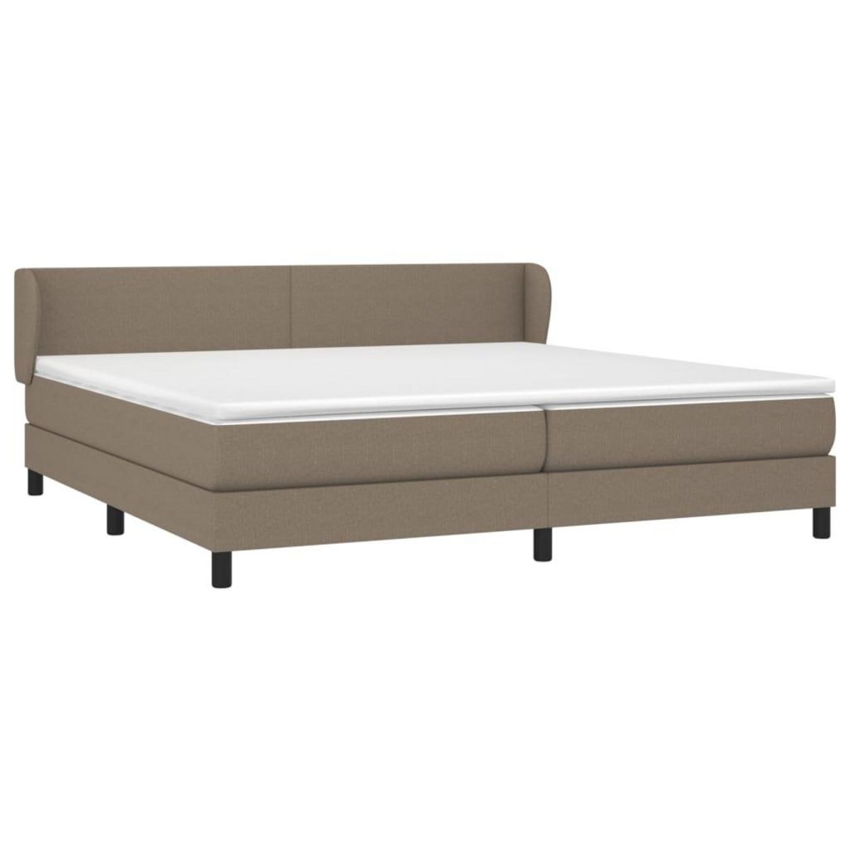 VIDAXL Sommier a lattes de lit avec matelas Taupe 200x200 cm Tissu