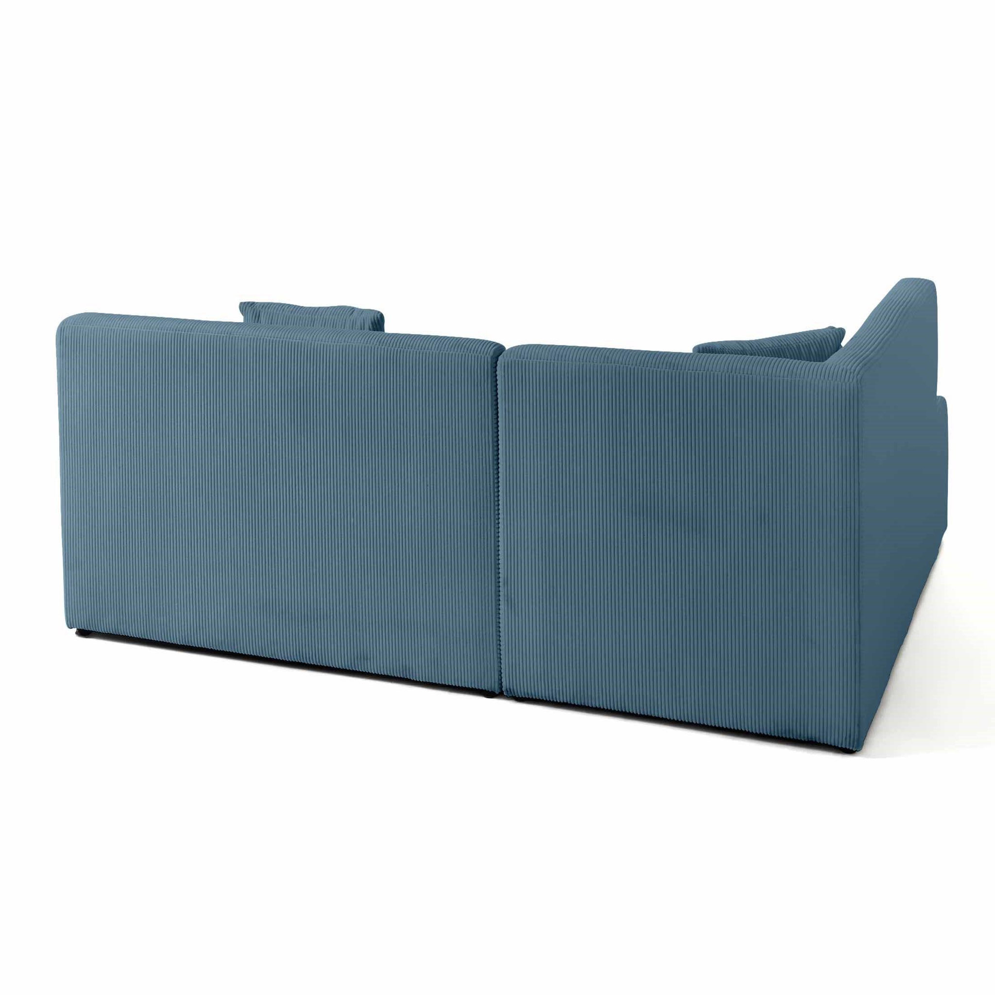 Voir la diapositive 4 : LISA DESIGN Onyx - canapé modulable d'angle gauche - 5 places - en velours côtelé