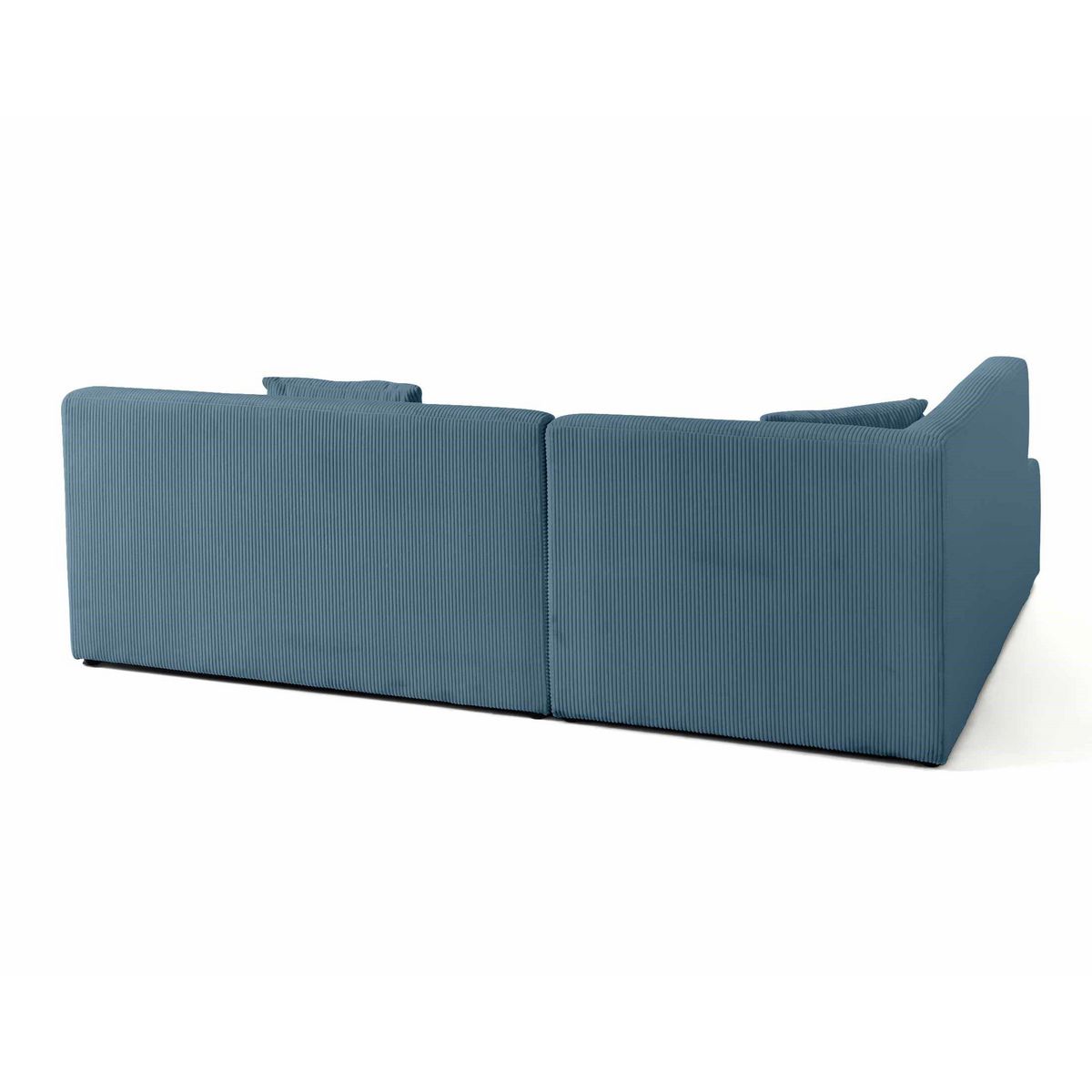 LISA DESIGN Onyx - canapé modulable d'angle gauche - 5 places - en velours côtelé