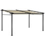 Voir la diapositive 1 : OUTSUNNY Pergola rétractable 3,97L x 2,95l x 2,3H m structure alu. métal époxy polyester beige