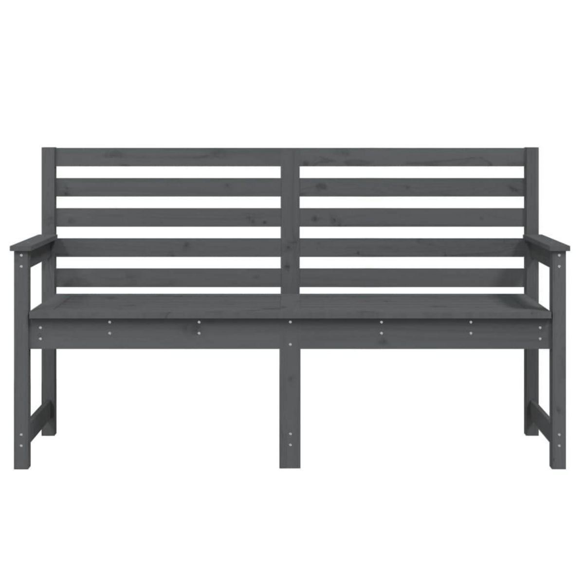 VIDAXL Banc de jardin gris 159,5x48x91,5 cm bois massif de pin