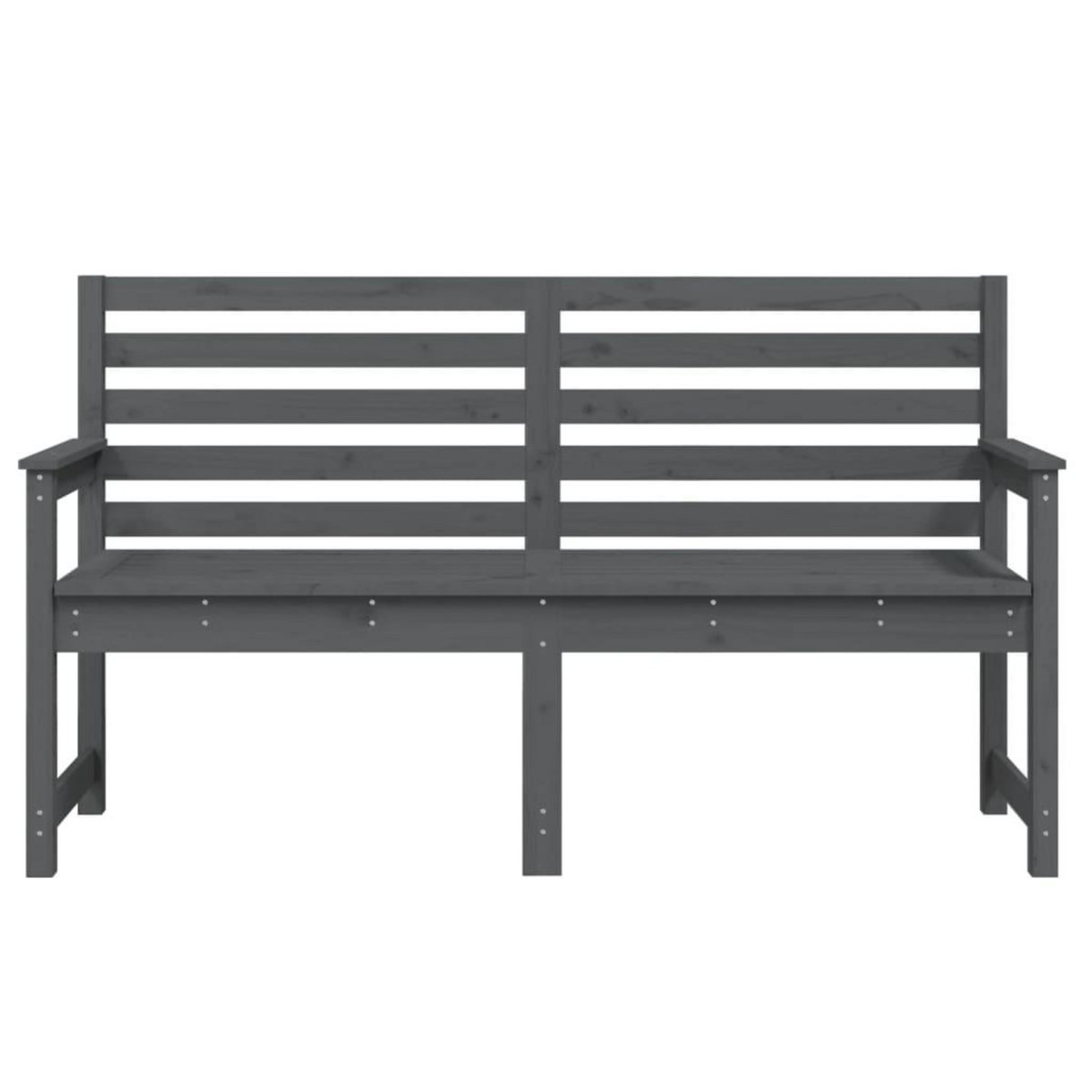 VIDAXL Banc de jardin gris 159,5x48x91,5 cm bois massif de pin