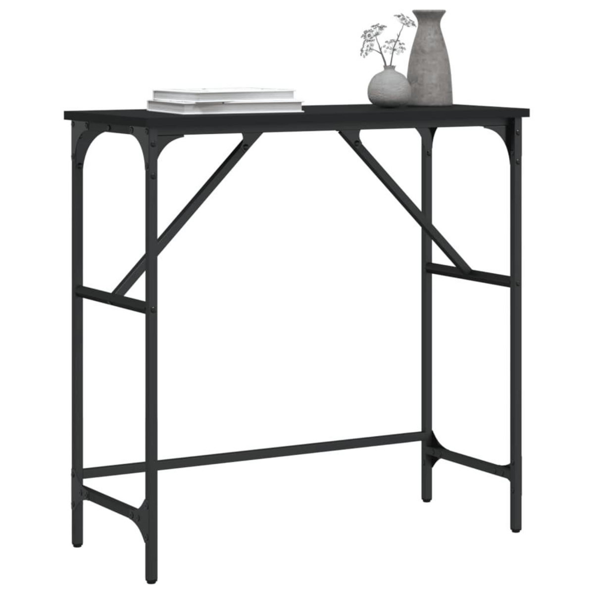 VIDAXL Table console noir 75x32x75 cm bois d'ingenierie