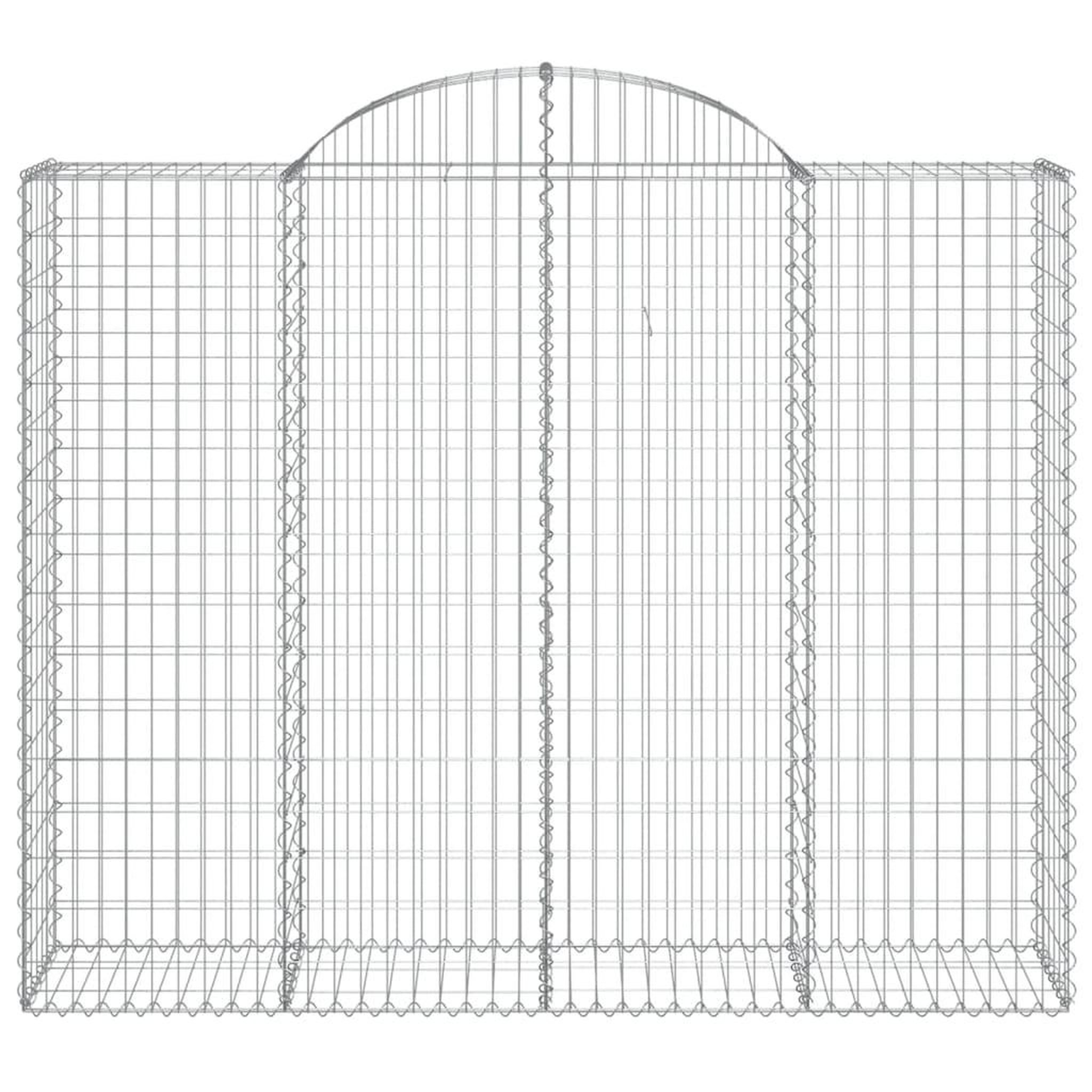 Voir la diapositive 4 : VIDAXL Paniers a gabions arques 5 pcs 200x50x160/180 cm Fer galvanise