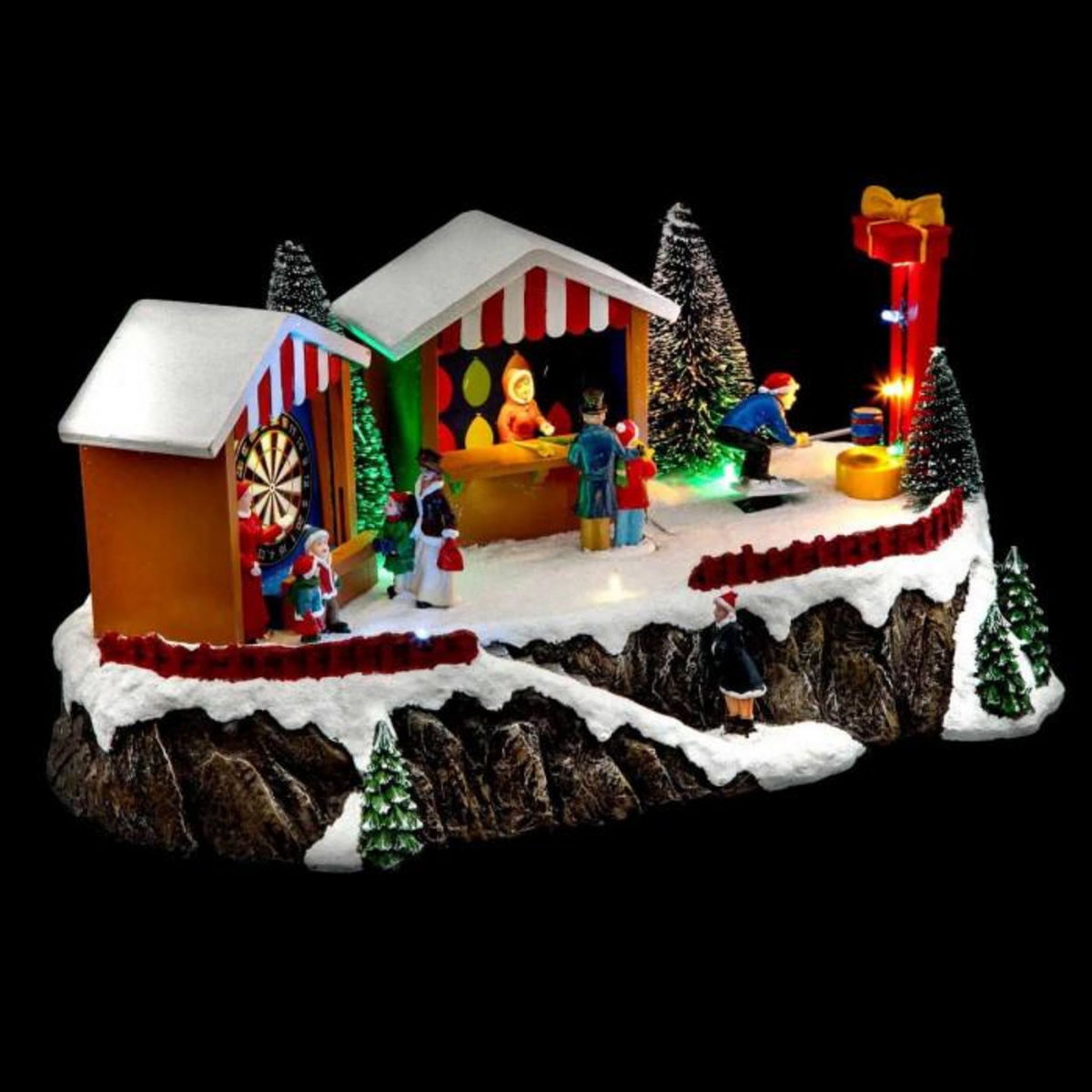 FEERIC LIGHT & CHRISTMAS Village de Noël  Mailloche  34cm Multicolore