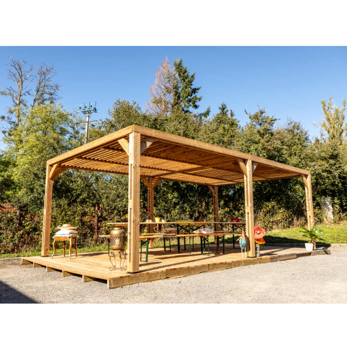 Hisense Abri de jardin 20,93 m² bois naturel - tho 3562 t