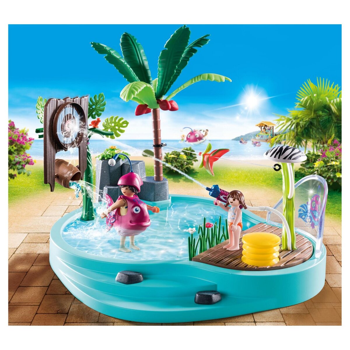 PLAYMOBIL 70610 - Family Fun Piscine avec jet d'eau
