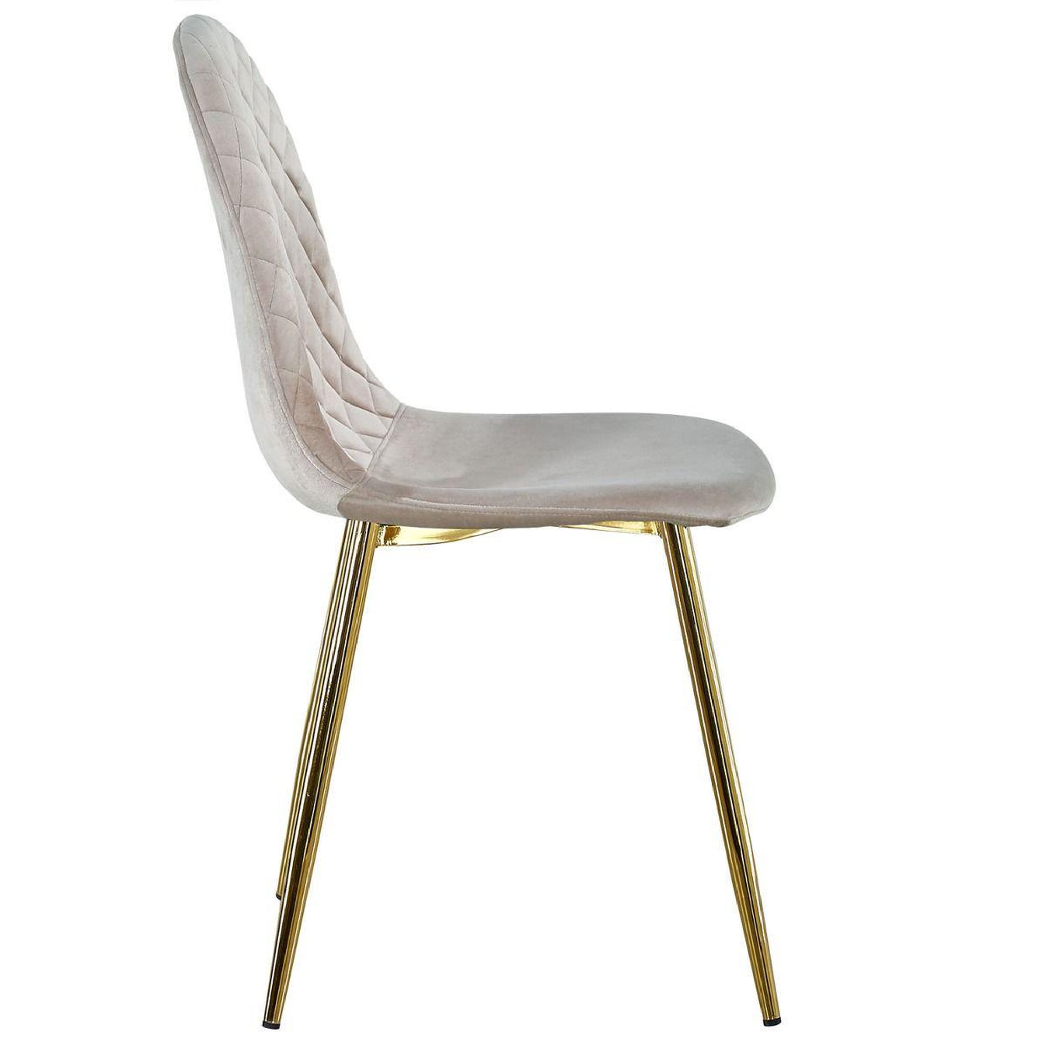 Voir la diapositive 4 : Paris Prix Lot de 4 chaises en velours  waynor  87cm taupe