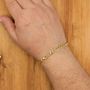 Voir la diapositive 2 : L'ATELIER D'AZUR Bracelet Or Jaune Maille Gourmette 21 cm - Homme