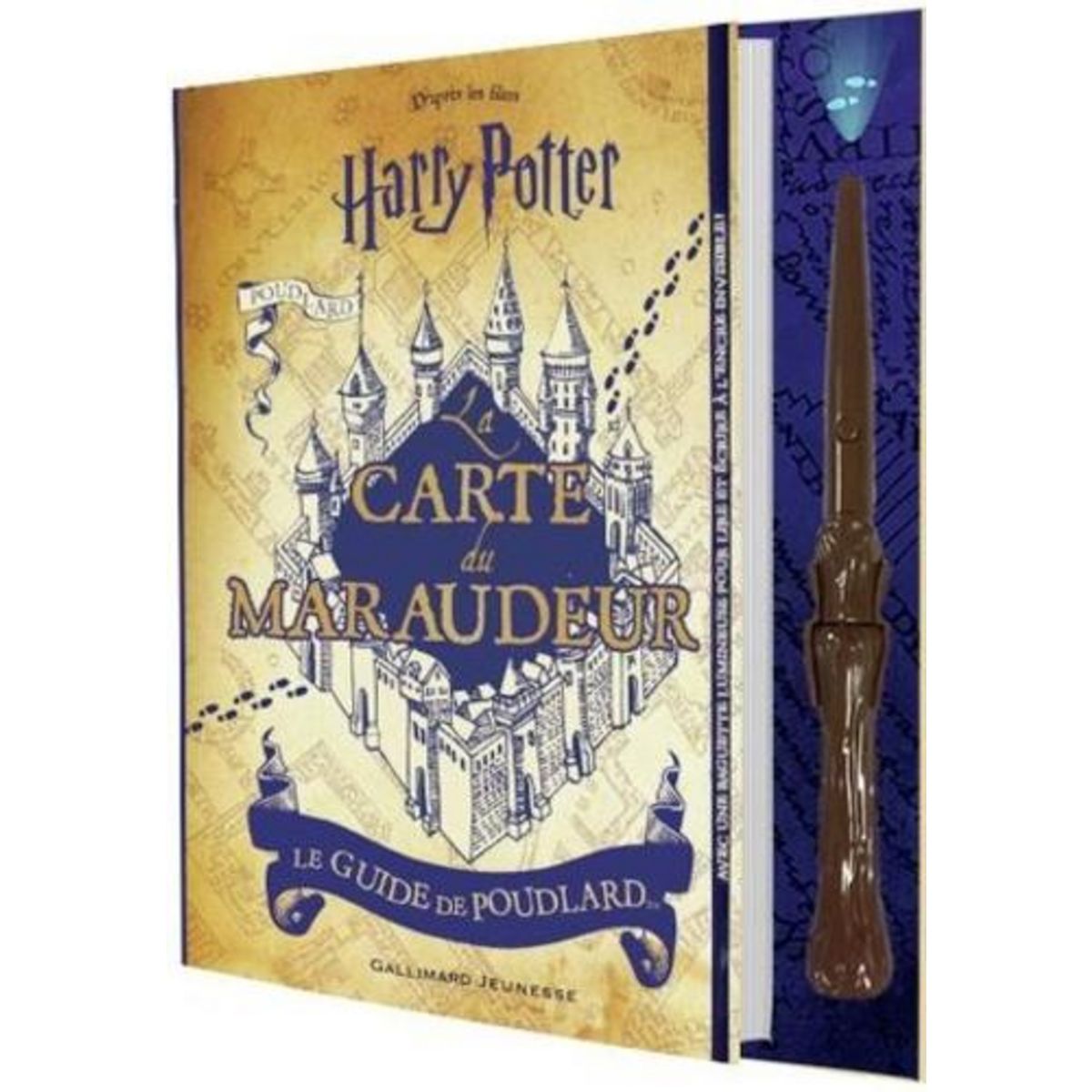 La carte du Maraudeur. Le guide de Poudlard - Avec une baguette lumineuse pour lire et écrire à l'encre invisible !, Pascal Erinn