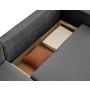 Voir la diapositive 4 : BEST MOBILIER Topaze - canapé d'angle réversible - 4 places - convertible avec coffre - en velours côtelé plat