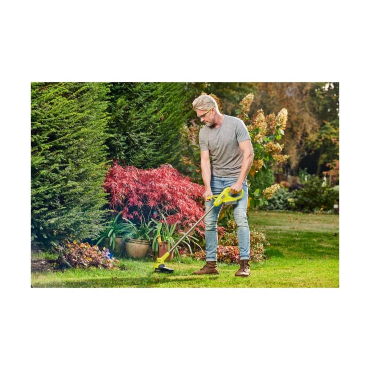 Ryobi Coupe bordures - dresse bordures RYOBI 18V One+ - 1 batterie 2,0 Ah - 1 chargeur - RY18LT23A-120