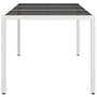Voir la diapositive 4 : VIDAXL Table de jardin 150x90x75 cm Verre trempe/resine tressee Blanc
