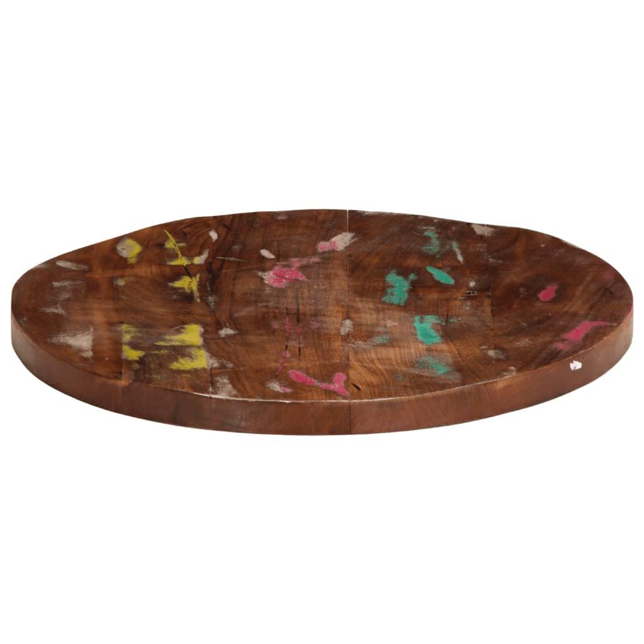 Voir la diapositive 4 : VIDAXL Dessus de table Ø 60x1,5 cm rond bois massif de recuperation
