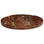 Voir la diapositive 4 : VIDAXL Dessus de table Ø 60x1,5 cm rond bois massif de recuperation