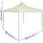 Voir la diapositive 6 : VIDAXL Tente de reception pliable professionnelle 2x2 m Acier Creme