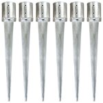 VIDAXL Piquets au sol 6 pcs Argente 12x91 cm Acier galvanise