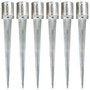 Voir la diapositive 1 : VIDAXL Piquets au sol 6 pcs Argente 12x91 cm Acier galvanise